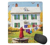 Tappetino per Mouse Piccolo 42 x 35 cm, Gaming Mouse Pad Famiglia di conigli, con Fondo in Gomma Antiscivolo, per Mouse Senza Fili, Laptop, Ufficio Casa, Lavabile, Arrotolabile, Regalo per Uomo it-997