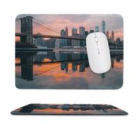 Tappetino per Mouse Piccolo 50 x 25 cm, Gaming Mouse Pad architettura urbana, con Fondo in Gomma Antiscivolo, per Mouse Senza Fili, Laptop, Ufficio Casa, Lavabile, Arrotolabile, Regalo per Uomo it-96