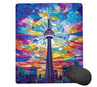 Tappetino per Mouse Piccolo 50 x 25 cm, Gaming Mouse Pad architettura urbana, con Fondo in Gomma Antiscivolo, per Mouse Senza Fili, Laptop, Ufficio Casa, Lavabile, Arrotolabile, Regalo per Uomo it-97