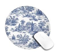 Tappetino per mouse piccolo, classico rustico albero fiore N/a blu rotondo in gomma antiscivolo estetico tappetino per scrivania idea per casa, ufficio, scrivania, laptop, gamer, regalo, rotondo, 20,3