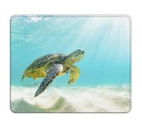 Tappetino per mouse piccolo, con motivo top, 21 x 26 cm, tartaruga marina