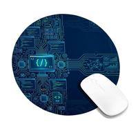 Tappetino per mouse piccolo con tema tecnologico a tema futuristico di | Schema di circuito digitale, Sintassi di programmazione, Atmosfera tecnologica futuristica, Accessorio da scrivania per