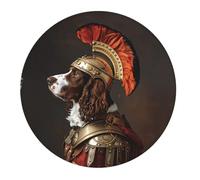 Tappetino per mouse piccolo da gaming, motivo cavaliere medievale, rotondo, base in gomma, tappetino da scrivania con bordi cuciti, tappetino per mouse per computer portatile, tastiera PC, tappetino