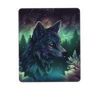 Tappetino per mouse piccolo Forest Wolf 10 x 12 pollici, tappetino per mouse da gioco ultra liscio, base in gomma antiscivolo portatile, tappetino per mouse impermeabile per scrivania, laptop, PC e