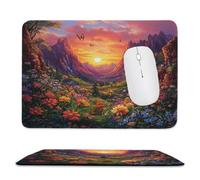Tappetino per Mouse Piccolo Snow Mountain paesaggio 18 x 22 cm as-968 | Base in Gomma Naturale Antiscivolo, Bordi Rinforzati, Impermeabile, Compatibile con Mouse Ottici e Laser per Ufficio e Gaming