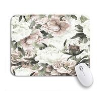Tappetino per Mouse Pink Flower Pattern Flower On Light Watercolor Colorful Tappetino Mouse Impermeabile Portatile Sottomano, per Gaming Mouse, Computer, 25 x 30cm