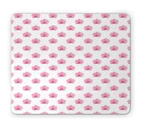 Tappetino per Mouse Pink Flower Theme Phalaenopsis Moth Orchid Patterns Spring Seasonal Art Tappetino Mouse Impermeabile Mousepad Forma Rettangolare, per Casa, Laptop, Computer, 25x30cm
