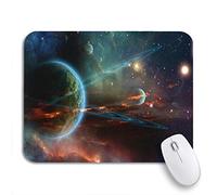 Tappetino Per Mouse Planet Twin Ring Giant Space Astrology Outerspace Nebula Astronomy Tappetino Mouse Portatile Antipolvere Tappetino Per Il Mouse Antiscivolo, Per Computer, Laptop, 25 x 30cm