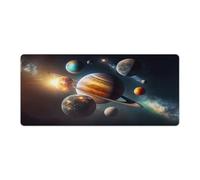 Tappetino per mouse Planets of The Solar lavabile 40x90 cm con base in gomma antiscivolo e bordo cucito per casa ufficio gioco lavoro