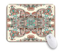 Tappetino per Mouse Pocket Authentic Silk Neck Scarf Kerchief Pattern in Ukrainian Tappetino Mouse Piccolo Facile da Pulire Lavabile Tappetino per Il Mouse Antiscivolo, per Scrivania, 25 x 30cm
