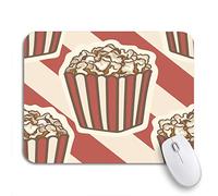 Tappetino Per Mouse Popcorn In Red Striped Bucket Box Popping White Strip Tappetino Per Il Mouse Antiscivolo Antipolvere Tappetino Mouse Pad, Per Computer, Laptop, 25 x 30cm