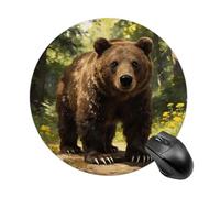 Tappetino per mouse portatile rotondo da gioco, grazioso tappetino per mouse per computer, decorativo, antiscivolo, per casa, ufficio, lavoro, 19 x 20 cm
