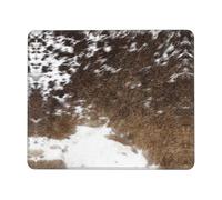 Tappetino per Mouse Primitive Rustic Western Country Cowhide Brown Tappetino Mouse Gaming Waterproof Tappetino Scrivania Pulire Desk Mat per Ufficio Computer Portatile Gaming 25X30Cm