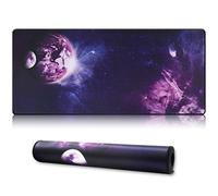 Tappetino per mouse professionale di grandi dimensioni Cmhoo XXL e tappetino per mouse da gioco per computer (35,4x15,7x0,1 pollici Sky Planet)