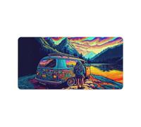 Tappetino per mouse Psychedelic Road Trip Tappetino per mouse esteso 30x60cm Tappetino da scrivania per sensori da gioco Basso attrito superficiale Antiscivolo Accessori da gioco per Mac e PC