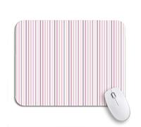 Tappetino per Mouse Purple Pastel Stripe Pattern Pink Fine Girly Cream Baby Tappetino Mouse Gaming Base Antiscivolo in Gomma Tappetino Mouse Piccolo, per Ufficio, Gaming Mouse, 25 x 30cm