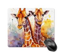 Tappetino per mouse quadrato acquerello giraffe tappetino per mouse portatile per computer con base in gomma antiscivolo 18 x 22 cm Tappetino per mouse da gioco ultra sottile per computer laptop