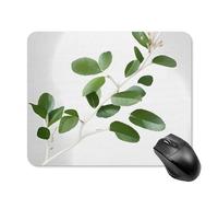 Tappetino per mouse quadrato bianco naturale ramoscello per computer portatile con base in gomma antiscivolo 20 x 25 cm, tappetino per mouse ultra sottile per computer, laptop, accessori da scrivania