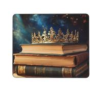 Tappetino per mouse quadrato con base in gomma antiscivolo, 21,1 x 26,2 cm, con bordo cucito, vintage, per videogiochi, per computer, laptop, casa, ufficio