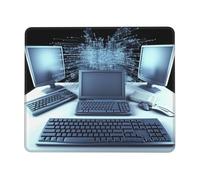 Tappetino per mouse quadrato con base in gomma antiscivolo, 25,4 x 30,5 cm, con bordo cucito per computer e mouse da gioco su Internet, tappetino per mouse wireless per computer, laptop, casa, ufficio