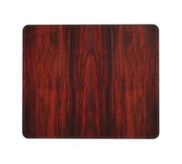 Tappetino per mouse quadrato con base in gomma antiscivolo, 25,4 x 30,5 cm, con bordo cucito, tappetino per mouse da gioco in legno rosso, per mouse wireless, laptop, casa, ufficio