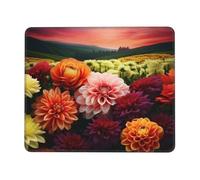 Tappetino per mouse quadrato, con bellissimi fiori colorati, con base in gomma, tappetino per mouse wireless, antiscivolo, per laptop, accessori da scrivania, tappetino per mouse da gioco, 17,8 x 21,8