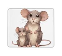 Tappetino per mouse quadrato con bordi cuciti, con base antiscivolo, tappetino per mouse da gioco, grande, lavabile, per casa e ufficio, 17,8 x 21,8 cm