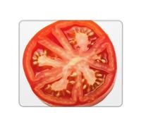 Tappetino per mouse quadrato con fetta di pomodoro con base in gomma antiscivolo, 25,4 x 30,5 cm, tappetino per mouse personalizzato per mouse wireless per laptop accessori da scrivania da ufficio