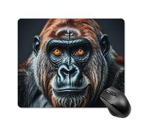 Tappetino per mouse quadrato con gorilla, tappetino per mouse portatile con base in gomma antiscivolo, 18 x 22 cm, ultra sottile, per computer portatile, accessori da scrivania da ufficio