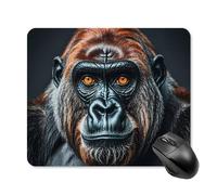 Tappetino per mouse quadrato con gorilla, tappetino per mouse portatile con base in gomma antiscivolo, 25 x 30 cm, ultra sottile, per computer, laptop, accessori da scrivania da ufficio