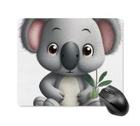 Tappetino per mouse quadrato con koala con base in gomma antiscivolo, tappetino per mouse da gioco, tappetino per scrivania per laptop, ufficio, accessori regalo, 18 x 22 cm