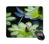 Tappetino per mouse quadrato con libellula che vola sopra, tappetino per mouse portatile con base in gomma antiscivolo, 25 x 30 cm, ultra sottile, per computer, laptop, accessori da scrivania da