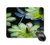 Tappetino per mouse quadrato con libellula che vola sopra, tappetino per mouse portatile con base in gomma antiscivolo, 20 x 25 cm, ultra sottile, per computer, laptop, accessori da scrivania da