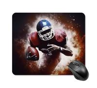Tappetino per mouse quadrato con motivo football americano, ultra sottile, superficie liscia e base in gomma antiscivolo, impermeabile, confortevole, per computer portatili, 25 x 30 cm