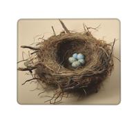 Tappetino per mouse quadrato con nido di uccelli, con base in gomma antiscivolo, tappetino per mouse personalizzato per mouse wireless per laptop accessori da scrivania da ufficio tappetino per mouse