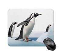 Tappetino per mouse quadrato con pinguino, tappetino per mouse portatile con base in gomma antiscivolo, 20 x 25 cm, ultra sottile, per computer, laptop, accessori da scrivania da ufficio