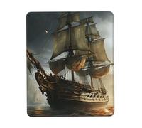 Tappetino per mouse quadrato Cool Pirate Ship Tappetino per mouse con base in gomma antiscivolo Tappetino per mouse personalizzato per mouse wireless Laptop Accessori da scrivania da ufficio Tappetino
