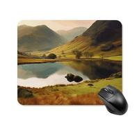 Tappetino per mouse quadrato da gioco del Lake District National Park, ultra sottile, superficie liscia e base in gomma antiscivolo, impermeabile, confortevole, per computer portatili, 20 x 25 cm