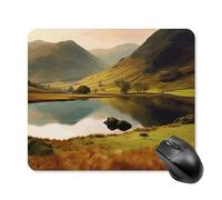 Tappetino per mouse quadrato da gioco del Lake District National Park, ultra sottile, superficie liscia e base in gomma antiscivolo, impermeabile, confortevole, per computer portatili, 25 x 30 cm