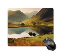 Tappetino per mouse quadrato da gioco del Lake District National Park, ultra sottile, superficie liscia e base in gomma antiscivolo, impermeabile, confortevole, per computer portatili, 18 x 22 cm