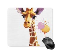 Tappetino per mouse quadrato giraffa Tappetino per mouse portatile per computer con base in gomma antiscivolo 25 x 30 cm Tappetino per mouse da gioco ultra sottile per computer laptop ufficio
