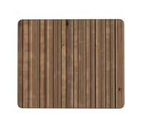 Tappetino per mouse quadrato in legno massello, impermeabile, con base in gomma antiscivolo, per computer portatile, mouse wireless per casa, ufficio, viaggi, 20 x 24 cm