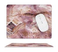 Tappetino per mouse quadrato in pelle, impermeabile, con base in gomma antiscivolo, piccolo, portatile, per scrivania, laptop, ufficio, casa, 20,3 x 25,4 cm