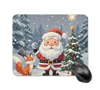 Tappetino per mouse quadrato magico natalizio, tappetino per mouse portatile con base in gomma antiscivolo, 20 x 25 cm, ultra sottile, per computer, laptop, ufficio, accessori da scrivania