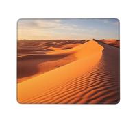 Tappetino per mouse quadrato, motivo: dune di sabbia nel deserto del Sahara, con base in gomma, tappetino per mouse wireless, antiscivolo, per laptop, accessori da scrivania, tappetino per mouse da