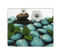 Tappetino per mouse quadrato, motivo fiori zen, con base in gomma, tappetino per mouse senza fili, antiscivolo, per laptop, accessori da scrivania, tappetino per mouse da gioco, 25,4 x 30,5 cm