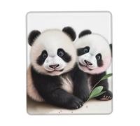 Tappetino per mouse quadrato, motivo: panda, con base in gomma antiscivolo, tappetino per mouse personalizzato per mouse wireless, laptop, accessori da scrivania per ufficio, tappetino per mouse da