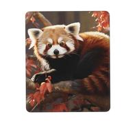 Tappetino per mouse quadrato, motivo: panda rosso, con base in gomma antiscivolo, tappetino per mouse personalizzato per mouse wireless, accessori da scrivania per ufficio, tappetino per mouse da