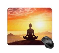 Tappetino per mouse quadrato per meditazione Yoga Tappetino per mouse per computer portatile con base in gomma antiscivolo 25 x 30 cm Tappetino per mouse da gioco ultra sottile per computer laptop