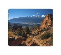 Tappetino per mouse quadrato Pikes Peak Colorado, con base in gomma antiscivolo, 25,4 x 30,5 cm, tappetino per mouse personalizzato per mouse wireless, laptop, accessori da scrivania da ufficio
